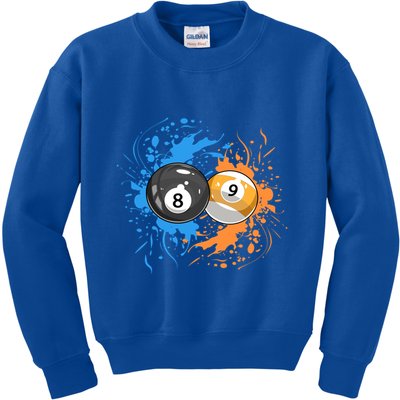 Cool Billiard Balls For 8 Ball And 9ball Player Gift Kids Sweatshirt