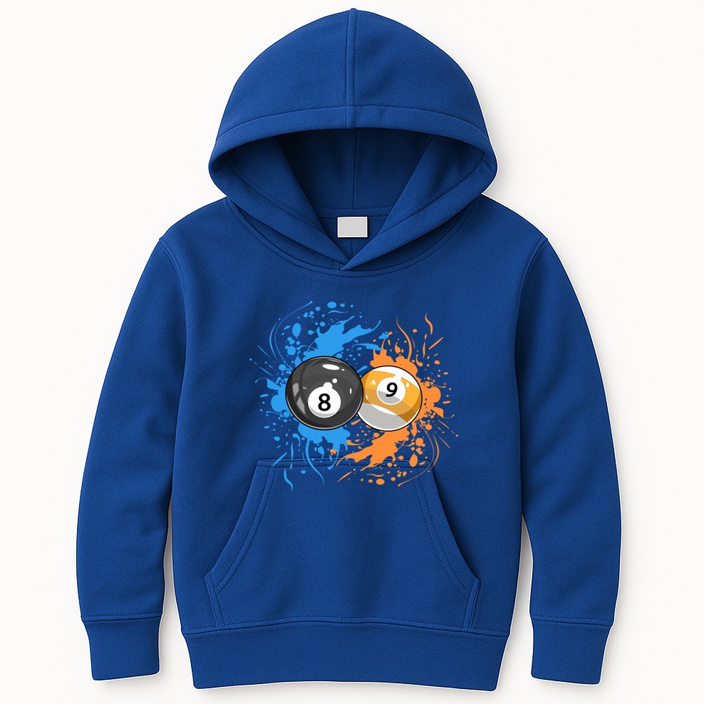 Cool Billiard Balls For 8 Ball And 9ball Player Gift Kids Hoodie
