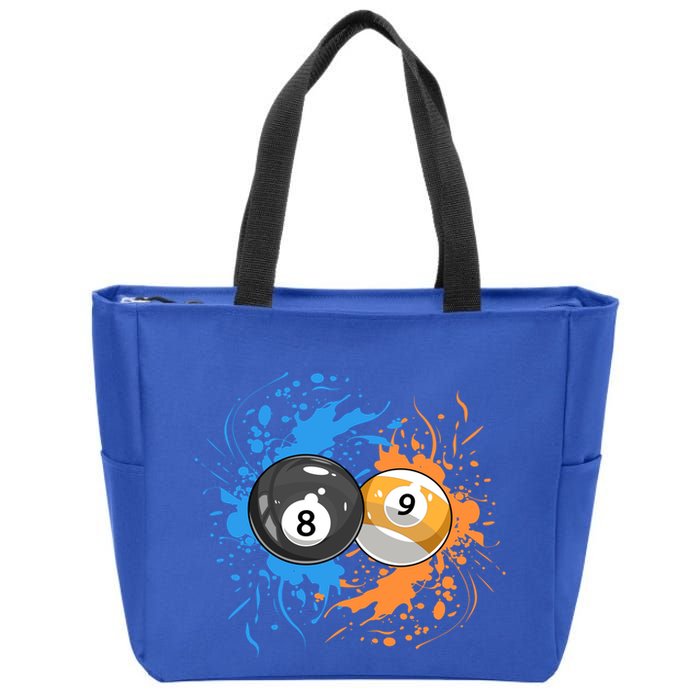 Cool Billiard Balls For 8 Ball And 9ball Player Gift Zip Tote Bag