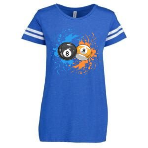 Cool Billiard Balls For 8 Ball And 9ball Player Gift Enza Ladies Jersey Football T-Shirt