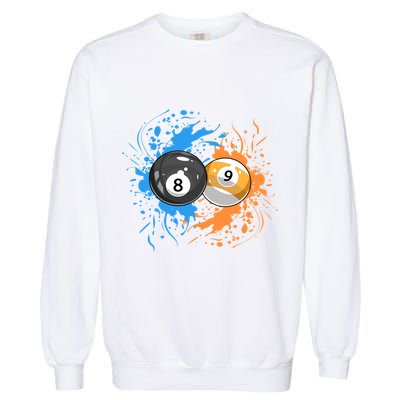 Cool Billiard Balls For 8 Ball And 9ball Player Gift Garment-Dyed Sweatshirt