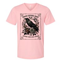 Crows Before Bros Support Your Local Murder V-Neck T-Shirt