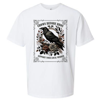 Crows Before Bros Support Your Local Murder Sueded Cloud Jersey T-Shirt