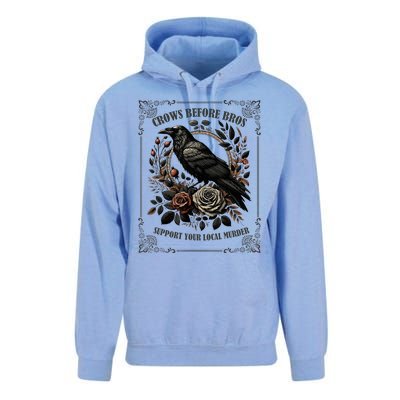 Crows Before Bros Support Your Local Murder Unisex Surf Hoodie