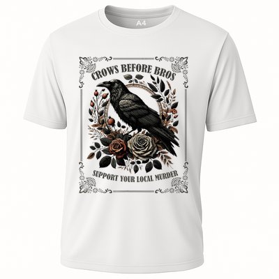 Crows Before Bros Support Your Local Murder Cooling Performance Crew T-Shirt