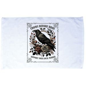 Crows Before Bros Support Your Local Murder Microfiber Hand Towel