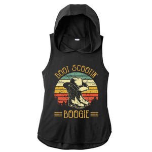 Cowboy Boots Boot Scootin’ Boogie Southern Western Ladies PosiCharge Tri-Blend Wicking Draft Hoodie Tank