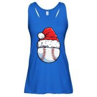 Christmas Baseball Ball Santa Hat Xmas Catcher Pitcher Cute Gift Ladies Essential Flowy Tank