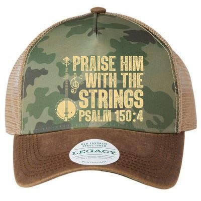 Cool Banjo Bluegrass Music Art Worship Leader Legacy Tie Dye Trucker Hat