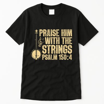Cool Banjo Bluegrass Music Art Worship Leader Tall T-Shirt