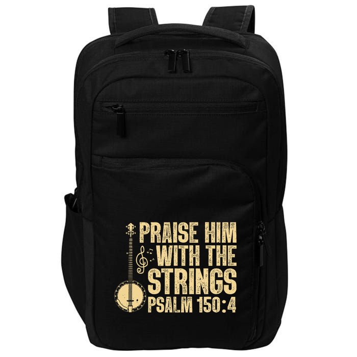 Cool Banjo Bluegrass Music Art Worship Leader Impact Tech Backpack