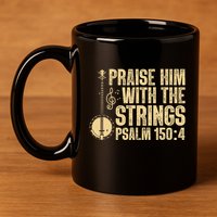 Cool Banjo Bluegrass Music Art Worship Leader 11oz C Handle Ceramic Mug