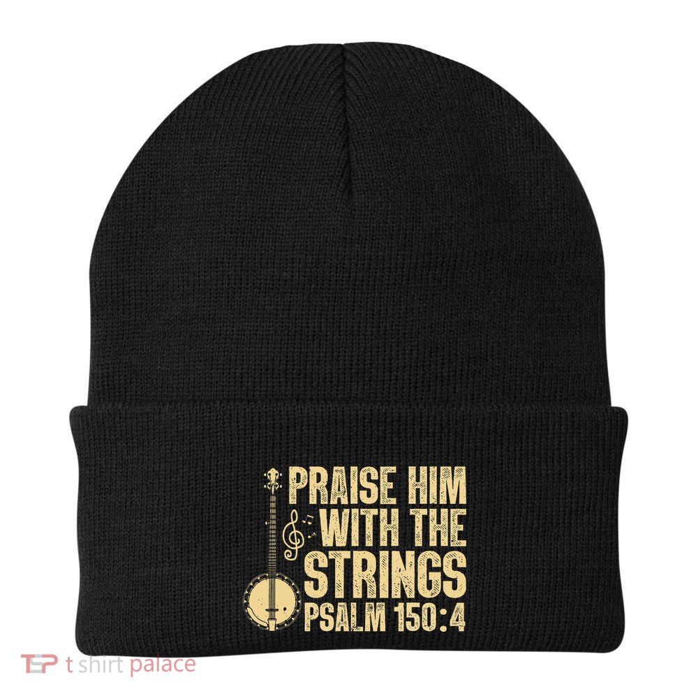 Cool Banjo Bluegrass Music Art Worship Leader Beanie