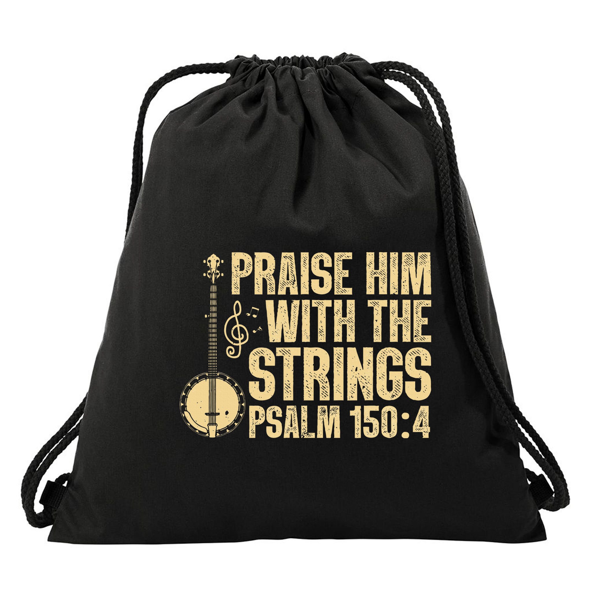Cool Banjo Bluegrass Music Art Worship Leader Drawstring Bag