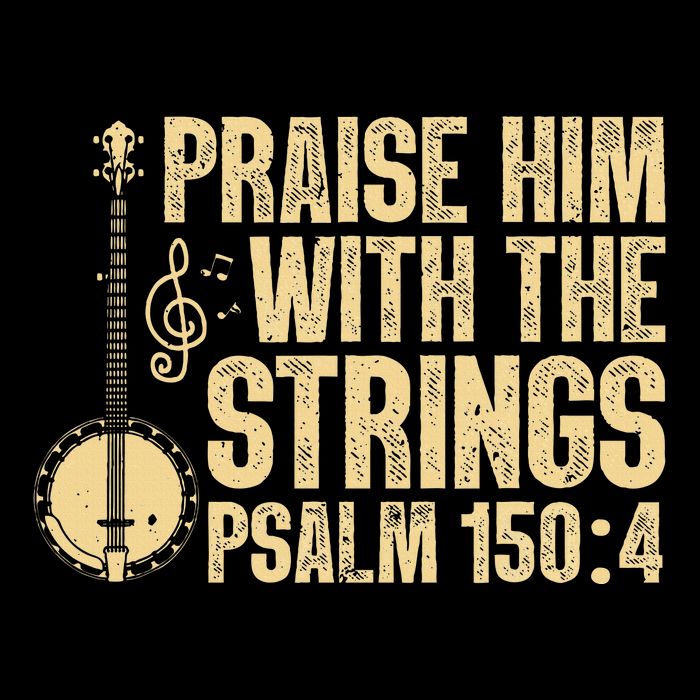 Cool Banjo Bluegrass Music Art Worship Leader Drawstring Bag