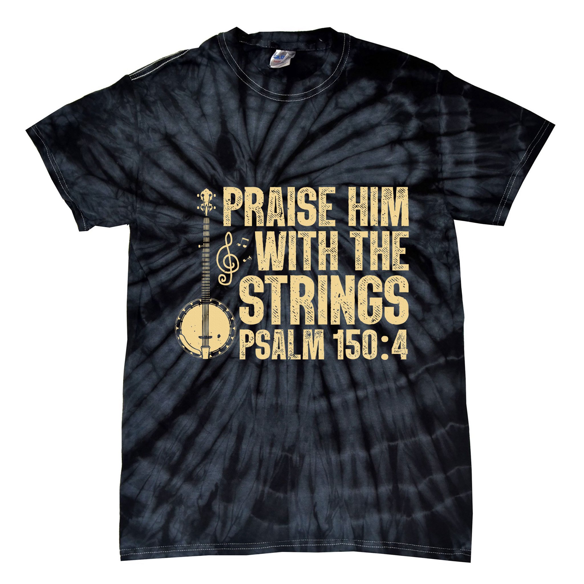 Cool Banjo Bluegrass Music Art Worship Leader Tie-Dye T-Shirt