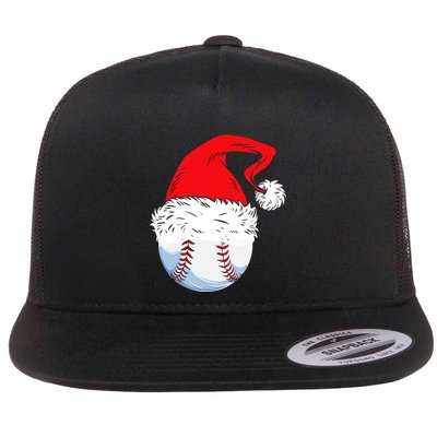 Christmas Baseball Ball Santa Hat Xmas Catcher Great Gift Flatbill Hat