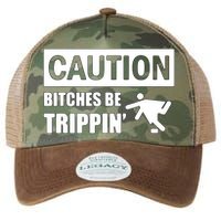 Caution Bitches Be Trippin' Funny Joke Caution Legacy Tie Dye Trucker Hat