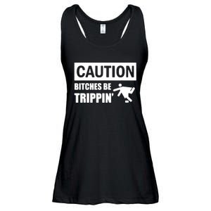 Caution Bitches Be Trippin' Funny Joke Caution Ladies Essential Flowy Tank