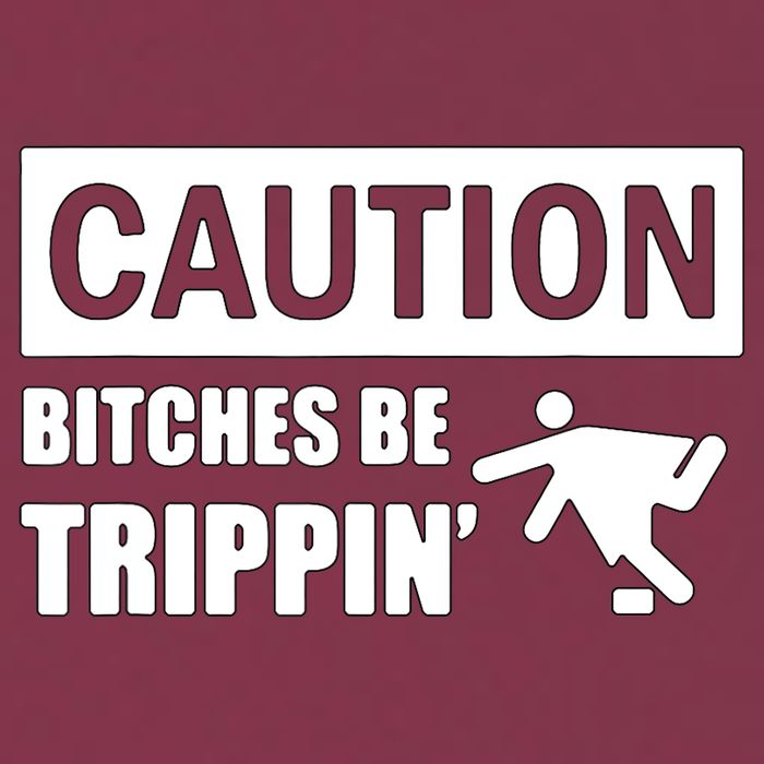 Caution Bitches Be Trippin' Funny Joke Caution 16oz Travel Tumbler