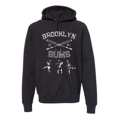 Classic Brooklyn Bums New York Baseball Fan Retro Vintage Premium Hoodie