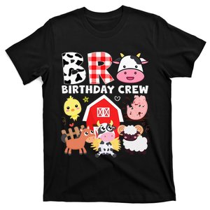 Cow Bro Birthday Crew Farm Theme Animals Kids Birthday Party T-Shirt