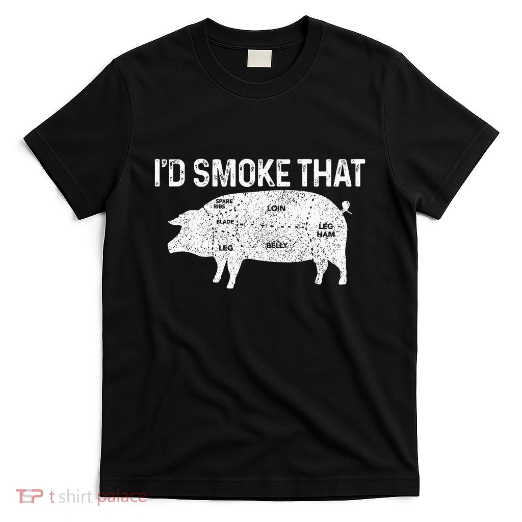 Chef Butcher Bbq ID Smoke That Pig Pork Funny FatherS Day T-Shirt