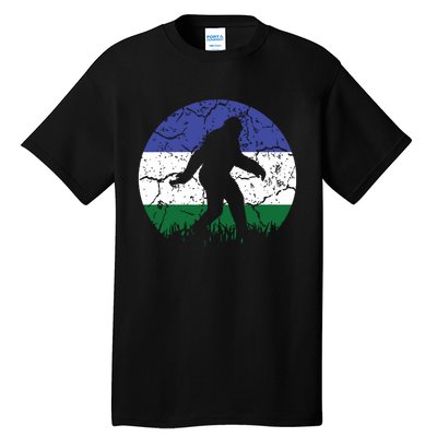 Cascadia Bioregion Bigfoot Flag Independence Vintage Tall T-Shirt