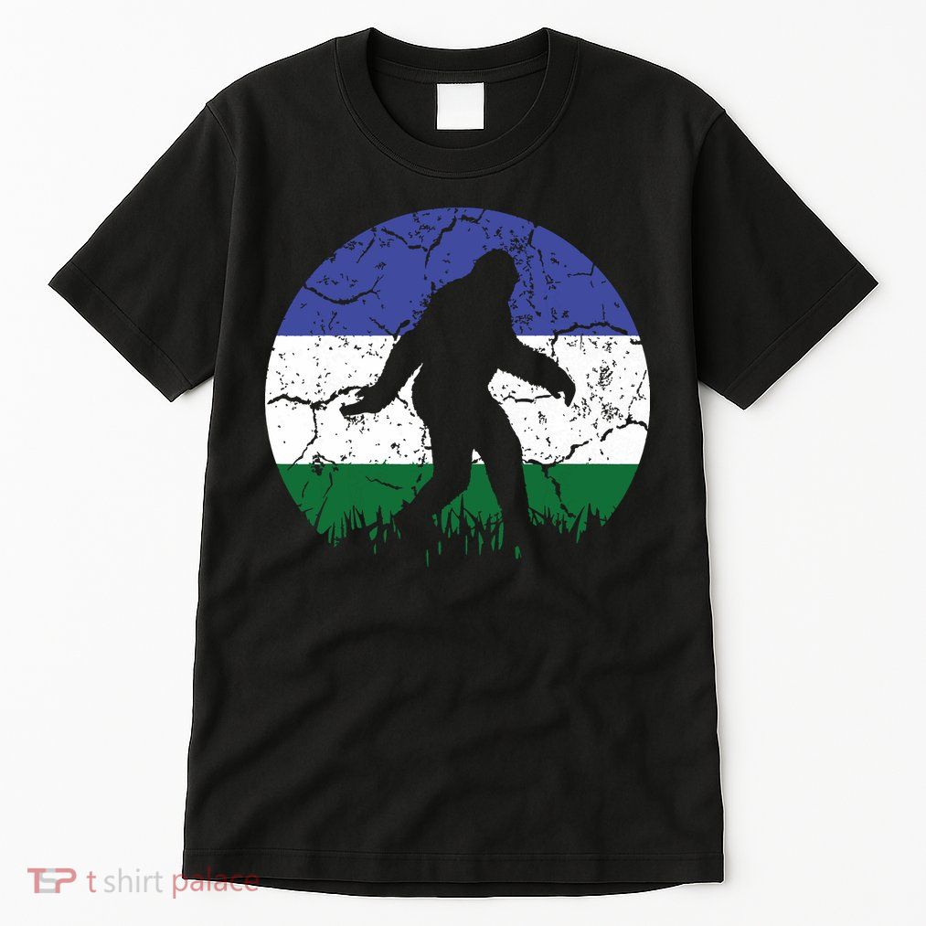 Cascadia Bioregion Bigfoot Flag Independence Vintage Tall T-Shirt