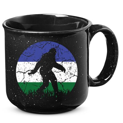 Cascadia Bioregion Bigfoot Flag Independence Vintage 15oz Campfire Ceramic Mug
