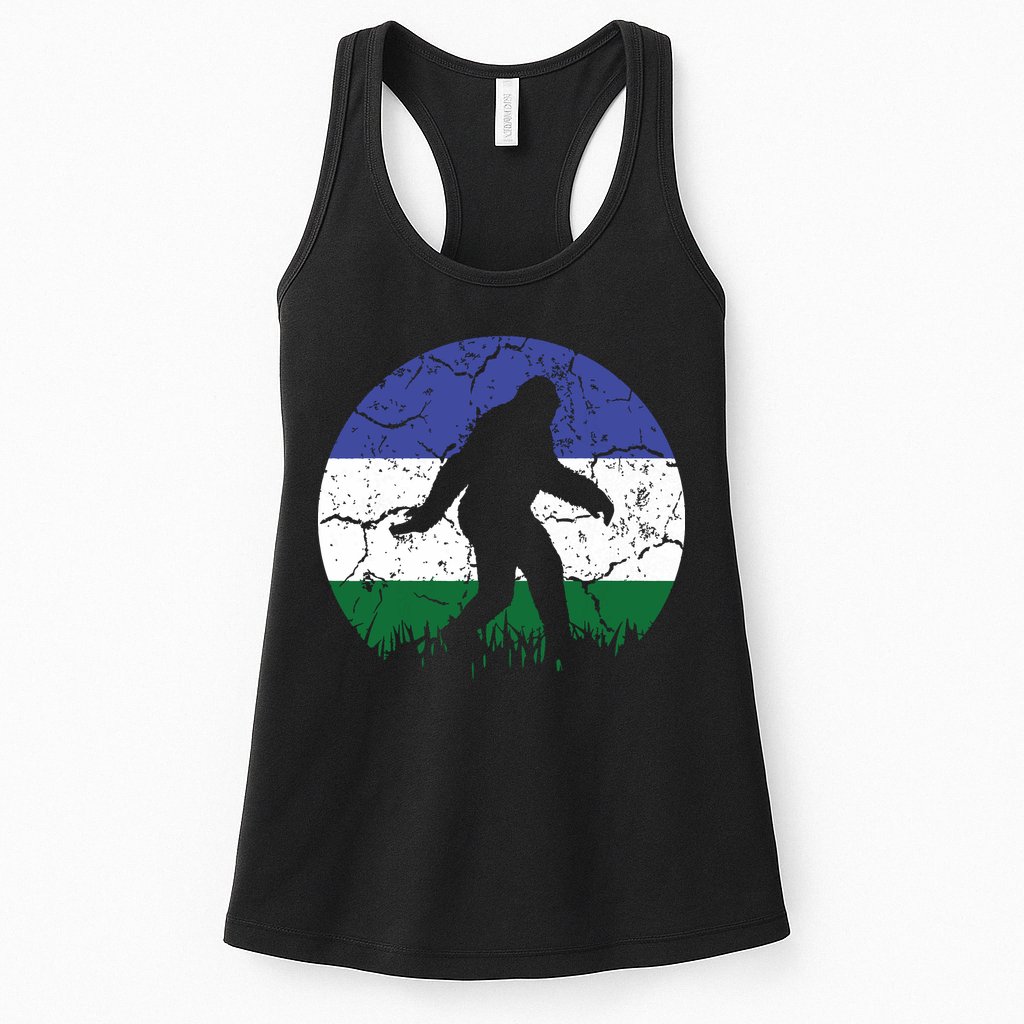 Cascadia Bioregion Bigfoot Flag Independence Vintage Womens Tank Top
