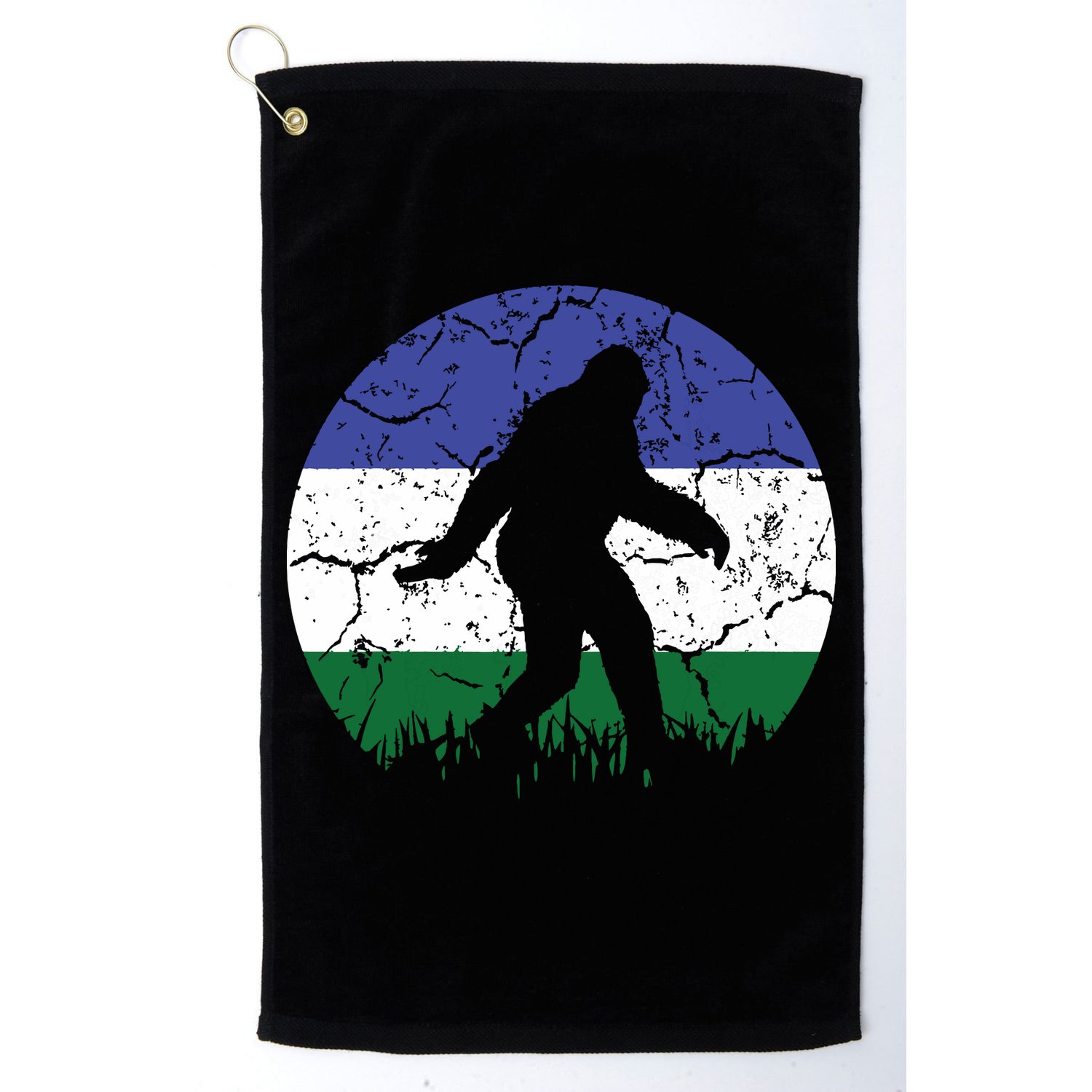 Cascadia Bioregion Bigfoot Flag Independence Vintage Golf Towel