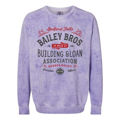 Christmas Bailey Brothers Building And Loan Holiday Classic Meaningful Gift Colorblast Crewneck Sweatshirt