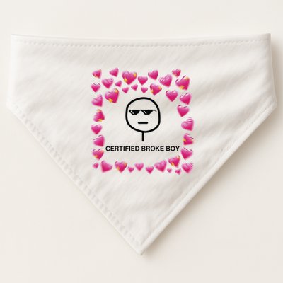 Certified Broke Boy Meme USA-Made Doggie Bandana