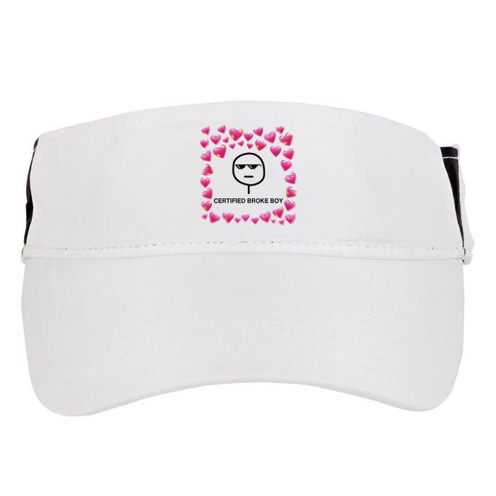 Certified Broke Boy Meme Adult Drive Performance Visor
