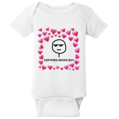 Certified Broke Boy Meme Baby Bodysuit