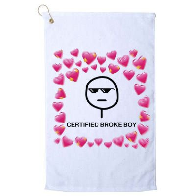 Certified Broke Boy Meme Platinum Collection Golf Towel