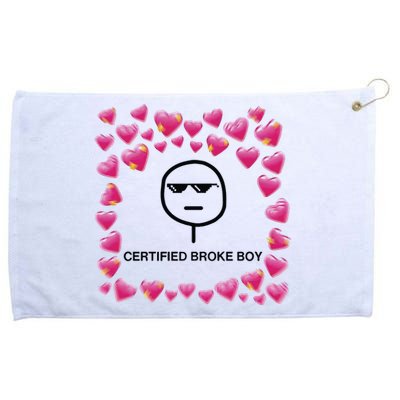 Certified Broke Boy Meme Grommeted Golf Towel