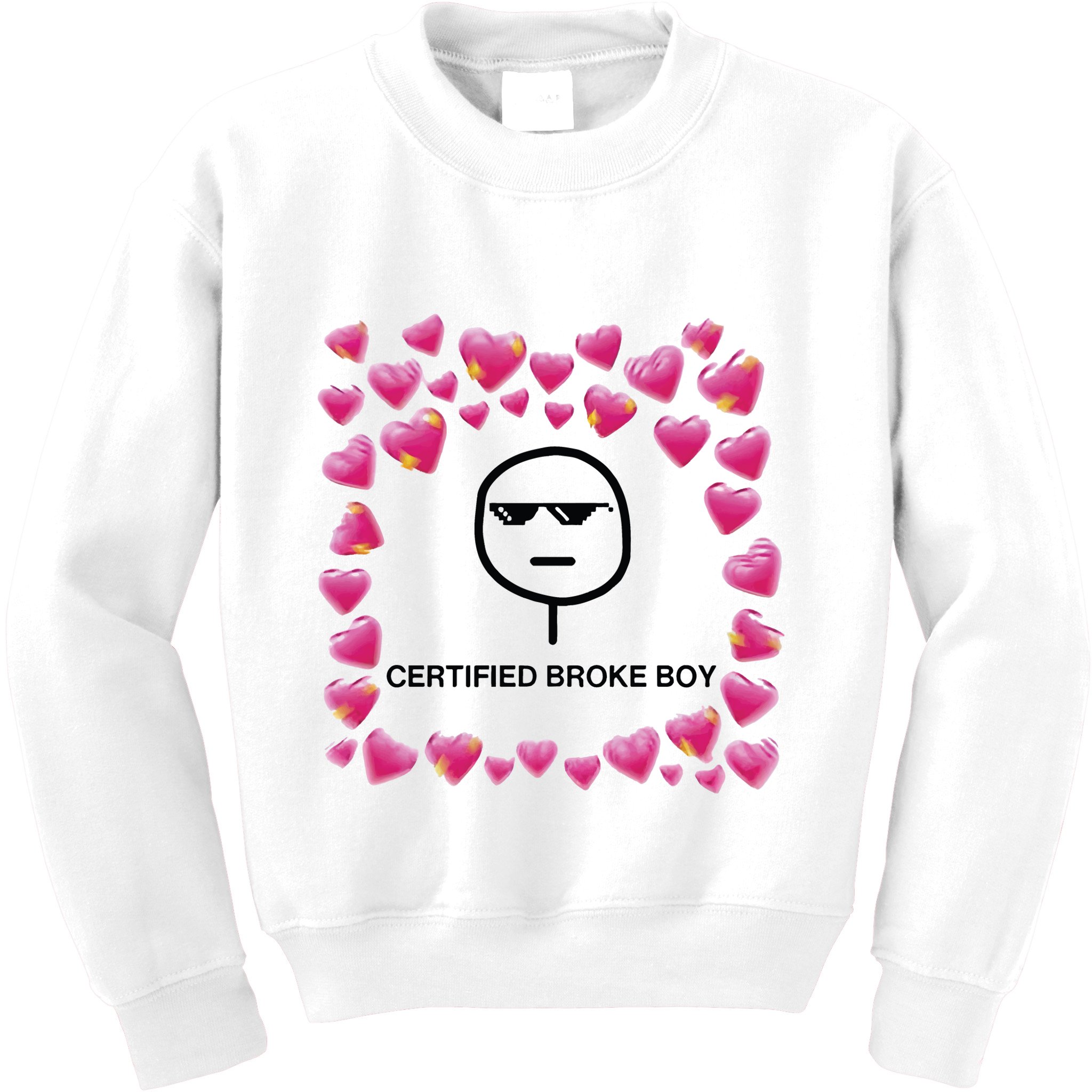 Certified Broke Boy Meme Kids Sweatshirt