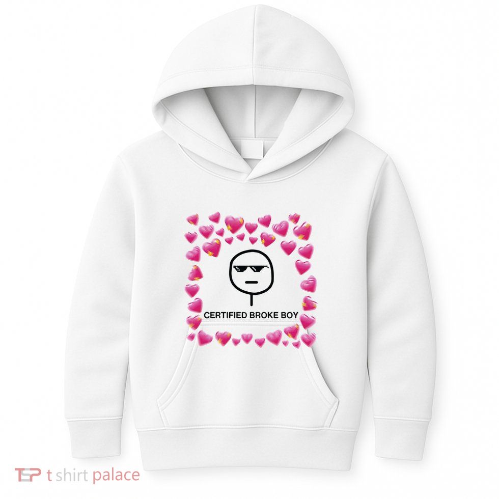 Certified Broke Boy Meme Kids Hoodie