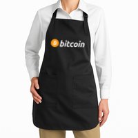 Cryptocurrency Blockchain Bitcoin Logo Crypto Bitcoin Orange Apron