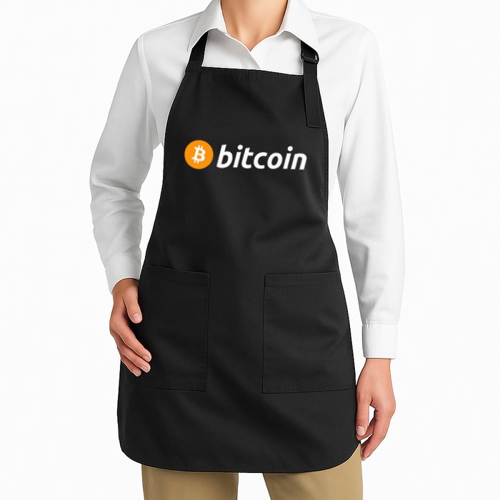 Cryptocurrency Blockchain Bitcoin Logo Crypto Bitcoin Orange Apron