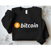Cryptocurrency Blockchain Bitcoin Logo Crypto Bitcoin Orange Sweatshirt