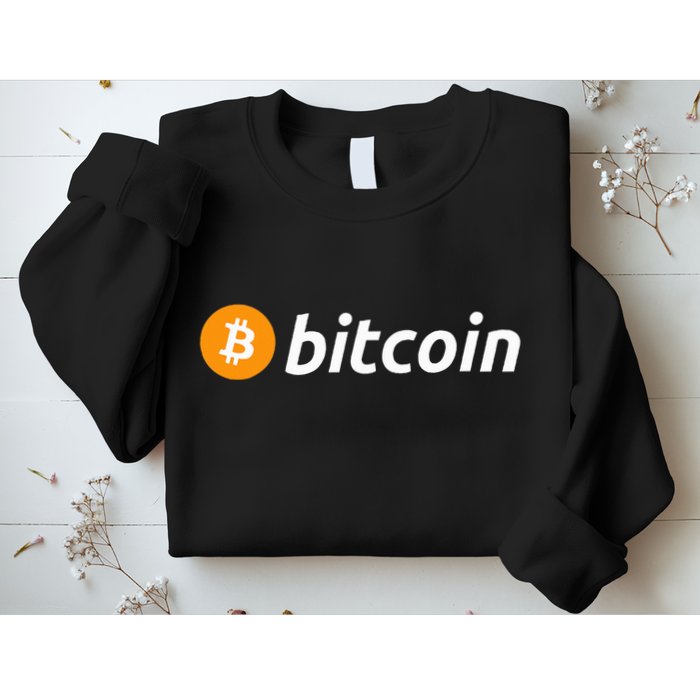 Cryptocurrency Blockchain Bitcoin Logo Crypto Bitcoin Orange Sweatshirt