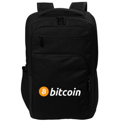 Cryptocurrency Blockchain Bitcoin Logo Crypto Bitcoin Orange Impact Tech Backpack