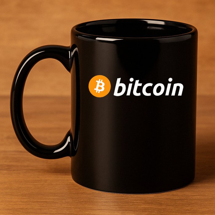 Cryptocurrency Blockchain Bitcoin Logo Crypto Bitcoin Orange 11oz C Handle Ceramic Mug