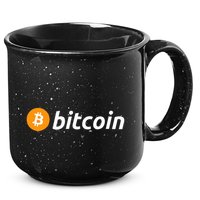 Cryptocurrency Blockchain Bitcoin Logo Crypto Bitcoin Orange 15oz Campfire Ceramic Mug
