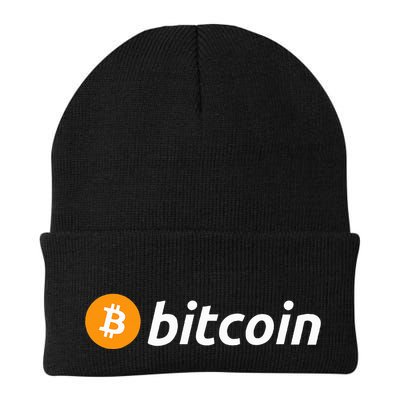 Cryptocurrency Blockchain Bitcoin Logo Crypto Bitcoin Orange Beanie