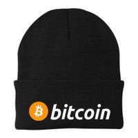 Cryptocurrency Blockchain Bitcoin Logo Crypto Bitcoin Orange Beanie