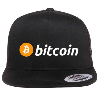 Cryptocurrency Blockchain Bitcoin Logo Crypto Bitcoin Orange Flat Bill Trucker Hat